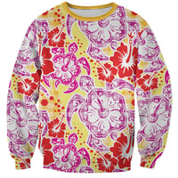 Palaka with Honu and Hibiscus Sweatshirt Hawaiian Heritage Spirit - Polynesian Pride