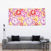 Palaka with Honu and Hibiscus Tapestry Hawaiian Heritage Spirit - Polynesian Pride