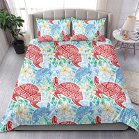 Palaka with Honu and Plumeria Bedding Set Hawaiian Heritage Spirit - Polynesian Pride