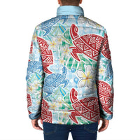 Palaka with Honu and Plumeria Padded Jacket Hawaiian Heritage Spirit LT9 - Polynesian Pride