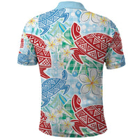 Palaka with Honu and Plumeria Polo Shirt Hawaiian Heritage Spirit - Polynesian Pride