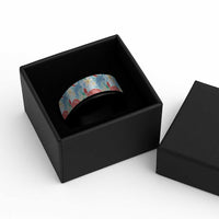 Palaka with Honu and Plumeria Spinner Ring Hawaiian Heritage Spirit - Polynesian Pride