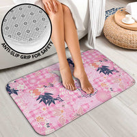 Pink Palaka Crane and Flowers Bathroom Set Japan Heritage Spirit - Polynesian Pride