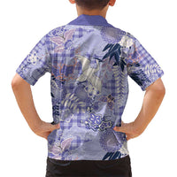 Purple Palaka Crane and Flowers Hawaiian Shirt Japan Heritage Spirit - Polynesian Pride