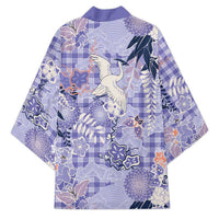Purple Palaka Crane and Flowers Kimono Japan Heritage Spirit - Polynesian Pride