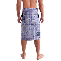 Purple Palaka Crane and Flowers Lavalava Japan Heritage Spirit - Polynesian Pride