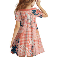 Red Palaka Crane and Flowers Family Matching Off Shoulder Short Dress and Hawaiian Shirt Japan Heritage Spirit - Polynesian Pride