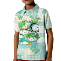 Personalized Japanese Kawaii Sushi Kid Polo Shirt Green Wagara Palaka This Is How I Roll