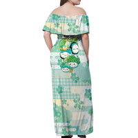 Personalized Japanese Kawaii Sushi Off Shoulder Maxi Dress Green Wagara Palaka This Is How I Roll