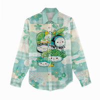 Personalized Japanese Kawaii Sushi Women Casual Shirt Green Wagara Palaka This Is How I Roll