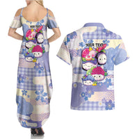 Personalized Japanese Kawaii Sushi Couples Matching Summer Maxi Dress and Hawaiian Shirt Blue Wagara Palaka This Is How I Roll LT9 - Polynesian Pride