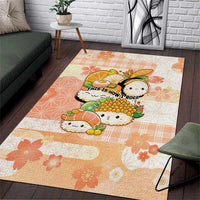 Japanese Kawaii Sushi Area Rug Peach Wagara Palaka This Is How I Roll