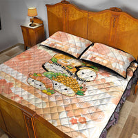 Japanese Kawaii Sushi Quilt Bed Set Peach Wagara Palaka This Is How I Roll