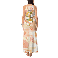 Personalized Japanese Kawaii Sushi Tank Maxi Dress Peach Wagara Palaka This Is How I Roll