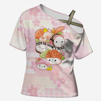 Personalized Japanese Kawaii Sushi Cross Shoulder Shirt Pink Wagara Palaka This Is How I Roll