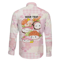 Personalized Japanese Kawaii Sushi Family Matching Off Shoulder Maxi Dress and Hawaiian Shirt Pink Wagara Palaka This Is How I Roll LT9 - Polynesian Pride