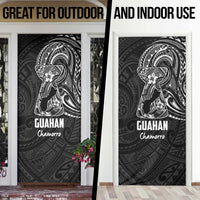 Black Guam Latte Stone Tribal Tattoo Door Cover Hafa Adai Six 7 One - Polynesian Pride