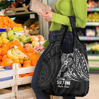 Black Guam Latte Stone Tribal Tattoo Grocery Bag Hafa Adai Six 7 One