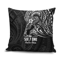 Black Guam Latte Stone Tribal Tattoo Pillow Cover Hafa Adai Six 7 One - Polynesian Pride