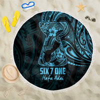 Blue Guam Latte Stone Tribal Tattoo Beach Blanket Hafa Adai Six 7 One