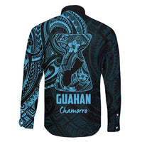 Blue Guam Latte Stone Tribal Tattoo Family Matching Mermaid Dress and Hawaiian Shirt Hafa Adai Six 7 One LT9 - Polynesian Pride