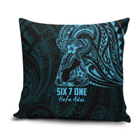 Blue Guam Latte Stone Tribal Tattoo Pillow Cover Hafa Adai Six 7 One - Polynesian Pride