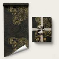 Gold Guam Latte Stone Tribal Tattoo Wrapping Paper Hafa Adai Six 7 One - Polynesian Pride