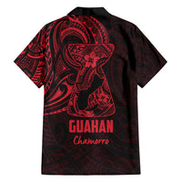 Oxblood Guam Latte Stone Tribal Tattoo Family Matching Long Sleeve Bodycon Dress and Hawaiian Shirt Hafa Adai Six 7 One LT9 - Polynesian Pride
