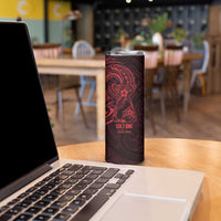 Oxblood Guam Latte Stone Tribal Tattoo Skinny Tumbler Hafa Adai Six 7 One LT9 - Polynesian Pride