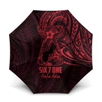 Oxblood Guam Latte Stone Tribal Tattoo Umbrella Hafa Adai Six 7 One - Polynesian Pride