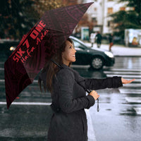 Oxblood Guam Latte Stone Tribal Tattoo Umbrella Hafa Adai Six 7 One - Polynesian Pride