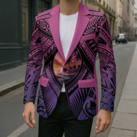 Guam Chamorro Artsy Blazer Guahan Sunset Beach - Polynesian Pride