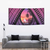 Guam Chamorro Artsy Tapestry Guahan Sunset Beach