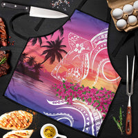 Guam Latte Stone with Map Apron Bougainvillea Beach Sunset - Polynesian Pride