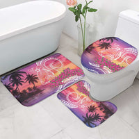 Guam Latte Stone with Map Bathroom Set Bougainvillea Beach Sunset - Polynesian Pride