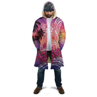 Guam Latte Stone with Map Cloak Bougainvillea Beach Sunset - Polynesian Pride