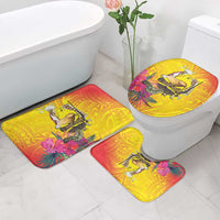 Papua New Guinea Cultural Tropical Flowers Bathroom Set - Polynesian Pride