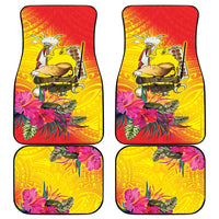 Papua New Guinea Cultural Tropical Flowers Car Mats