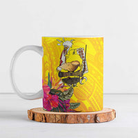 Papua New Guinea Cultural Tropical Flowers Ceramic Mug - Polynesian Pride