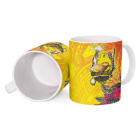 Papua New Guinea Cultural Tropical Flowers Ceramic Mug - Polynesian Pride