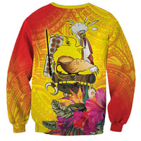 Papua New Guinea Cultural Tropical Flowers Sweatshirt