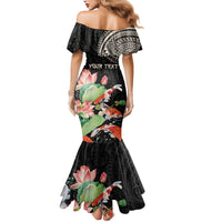 Personalized Japanese Koi Fish Mermaid Dress with Polynesian Pattern LT9 - Polynesian Pride