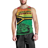 Hapi 45th Indipendens Dei Vanuatu Men Tank Top Yumi 1980 with Vanuatuan Beach Landscape