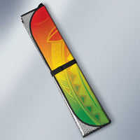 Vanuatu 45th Anniversary Auto Sun Shade Polynesian with Sand Drawing Pattern - Polynesian Pride