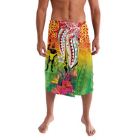 Vanuatu 45th Anniversary Lavalava Polynesian with Sand Drawing Pattern