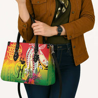 Vanuatu 45th Anniversary Leather Bag Polynesian with Sand Drawing Pattern - Polynesian Pride