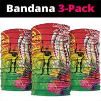 Vanuatu 45th Anniversary Neck Gaiter Polynesian with Sand Drawing Pattern - Polynesian Pride