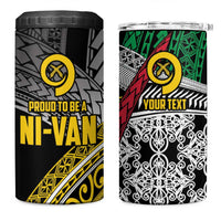 Vanuatu Proud to be Ni-van Personalised 4 in 1 Can Cooler Tumbler with Mutis En Atan Patterns