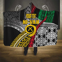 Vanuatu Proud to be Ni-van Personalised Hooded Blanket with Mutis En Atan Patterns
