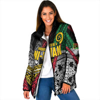 Vanuatu Proud to be Ni-van Personalised Padded Jacket with Mutis En Atan Patterns - Polynesian Pride